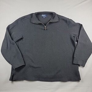 Polo Ralph Lauren 1/4‎ Zip Pullover Men's Sz XL Cotton Dark Gray